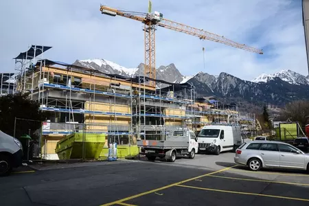 Baustelle Mattenweg Bad Ragaz