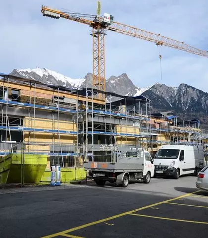 Baustelle Mattenweg Bad Ragaz